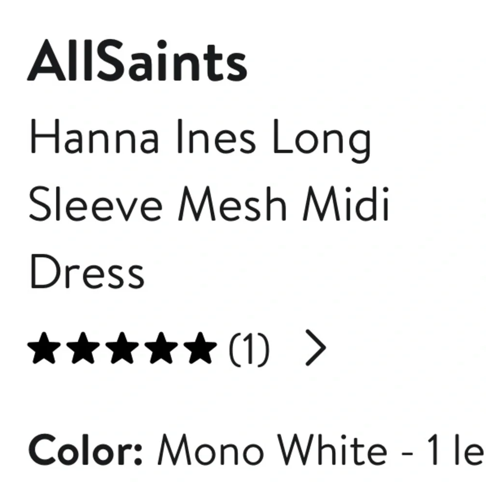 NWT AllSaints Hanna Ines Long Sleeve Mesh Midi
Dress Size 6 - Picture 8 of 10